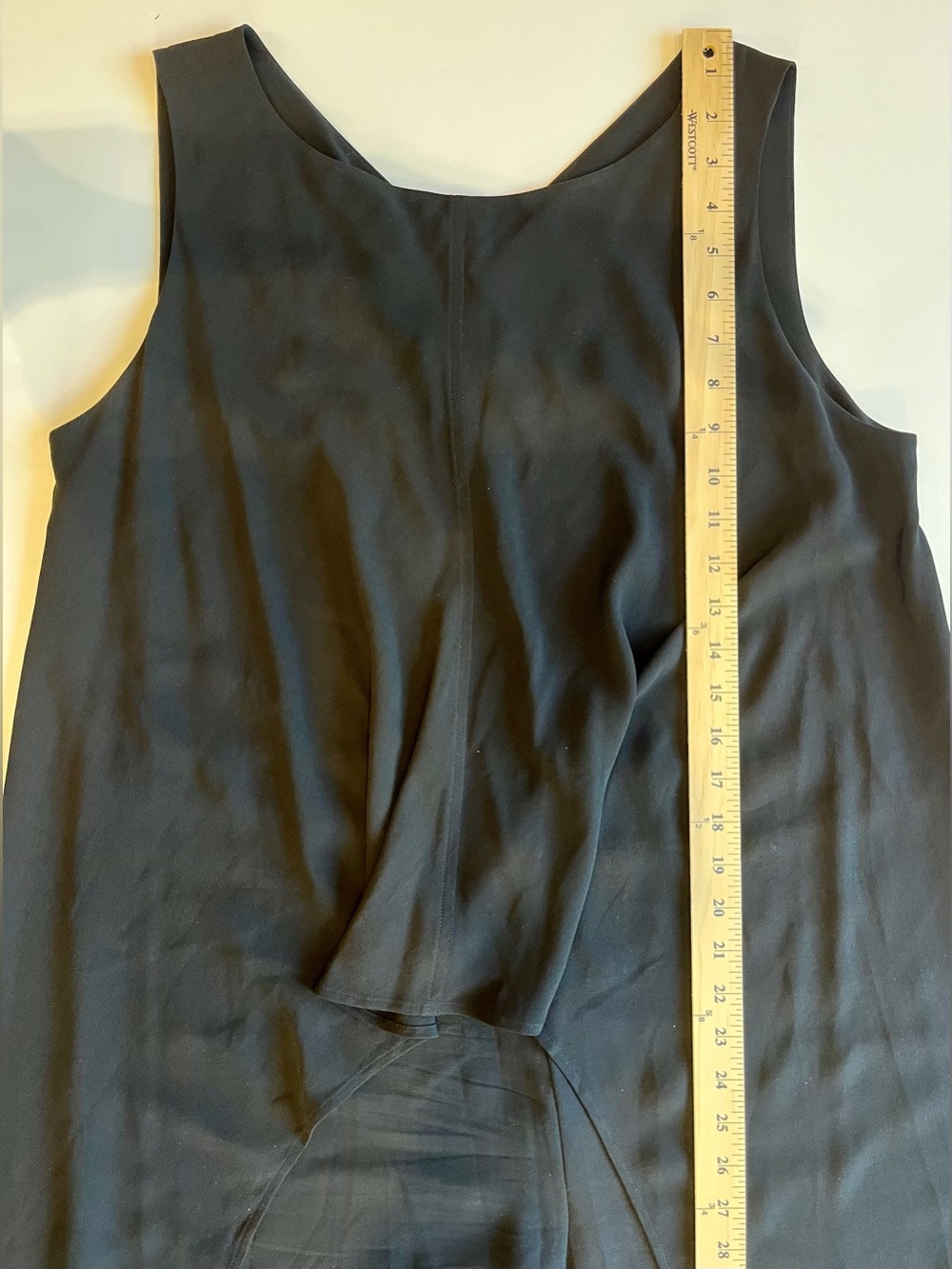 Eileen Fisher Silk Georgette Crepe Drape Overlay Jumpsuit Black Medium - Picture 11 of 12